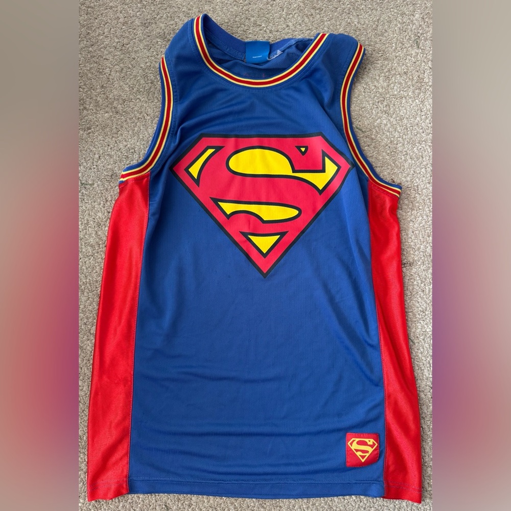 Superman 1 Short Sleeve Jersey Tank Top Size S 14 Small DC Comics